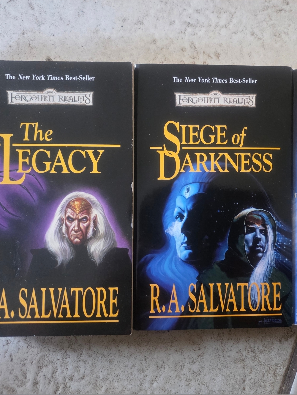 r a salvatore books 3 Paperbacks Seige Of Darkness, The Legacy, Passage To Dawn